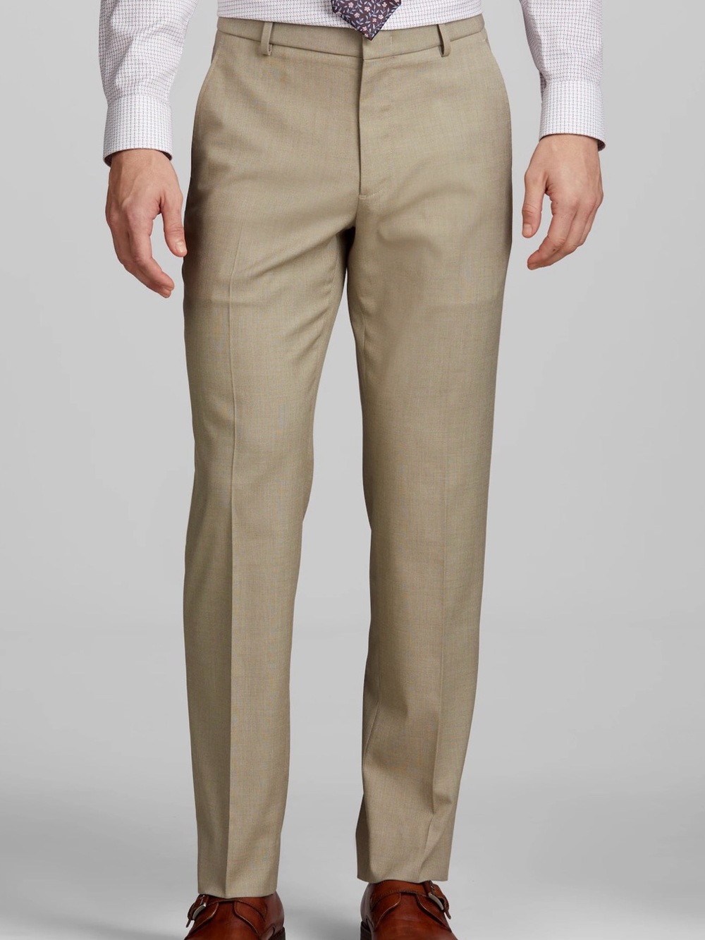 Jos A Bank Men's Tan Dress Pants - Classic Tailored Fit